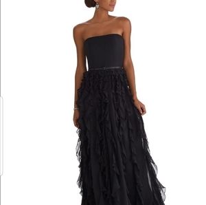 White House Black Market Waterfall Gown